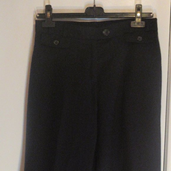 Vintage Conrad Wool  Blend Lining Woman Pants Stretch Black  Size 8 - Picture 6 of 10